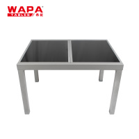 120/180cm longueur réglable en aluminium extérieur grand verre jardin pique-nique et Table basse