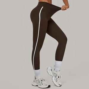 Gcwave กางเกงโยคะยกสะโพกเอวสูง, กางเกงกีฬารัดรูประบายอากาศได้ดีแห้งเร็วเย็บสีตัดกัน - Product Image 3