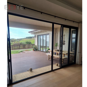 Porte coulissante en aluminium à cadre étroit, anti-moustiques inclus, design moderne, taille personnalisée, utilisation pour la maison, la cuisine, le salon, la terrasse, le balcon - Product Image 4