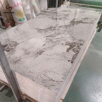 Panneau mural en PVC en marbre blanc de Carrare classique, résistant aux UV, pour un design intemporel