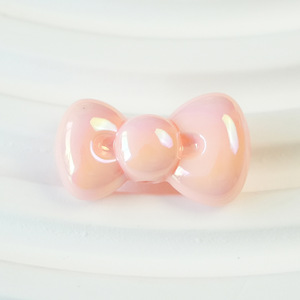 โบว์ผูกผมเคลือบสีสันสดใส น่ารัก หวานใส โปร่งแสง วัสดุเมทัลลิกสำหรับทำสายคล้องโทรศัพท์ DIY ลูกปัดตกแต่งเครื่องประดับ - Product Image 6