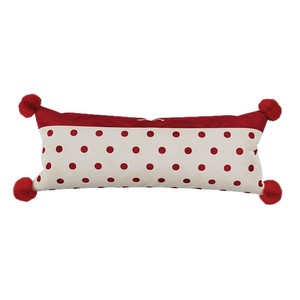 Okay Long Pillowcase Oblong Red Polka Dot Plaid Striped Festival Style Removable Cover For Sofa Bed Car Decorative Throw Pillow - Product Image 4