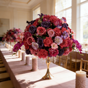 DKB Factory Wholesale Artificial Silk <b>Rose</b> Wedding Flower Ball Centerpieces Christmas Chinese New Year Environment-Friendly - Product Image 1