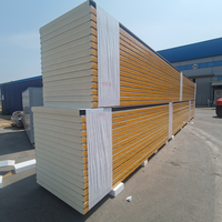 Panel Dinding Sandwich PU PIR EPS CE Insulted 50/70/100mm untuk Panel Eksterior Dinding Bengkel
