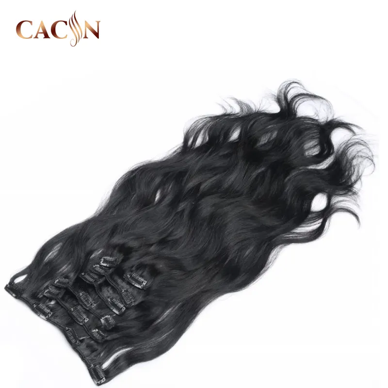 Remy Indian 30 Inch Clip In Human Hair Extensions, ruwe Virgin Cuticle Aligned Haar Een Stuk Real Human Hair Clip Ins