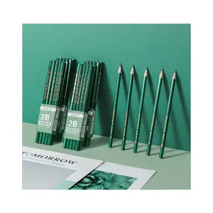 高品質の木製標準鉛筆12PCS2B HB鉛筆、消しゴム付きスケッチライティング用