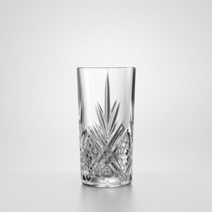 Bicchieri Hiball Classici Sostenibili da 12oz/350ml con Design in Vetro Tagliato, Forma Conica in Cristallo Trasparente - Product Image 2