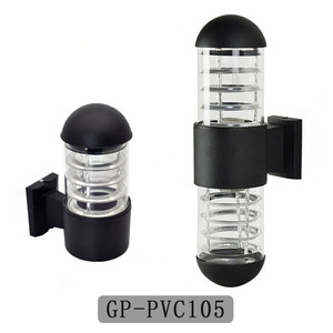 Lampe murale extérieure GP-PVC105, résistante à l'humidité, double tête E27, pour cour - Product Image 1