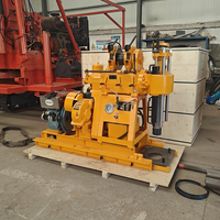 Foreuse rotative portable sur chenilles pour puits profonds, 180 m, avec moteur, boîte de vitesses, moteur électrique et PLC 220V
