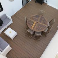 Platelage Extérieur Composite WPC sur Mesure à Emboîtement, Planche de Terrasse à Grain de Bois Relief 3D, Revêtement de Sol Texture Bois-Plastique de Chine
