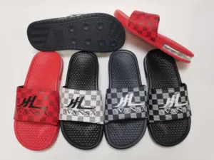 Henghao Oem Custom Slides Sandals Slippers Beach Soft Sole Flat Super Soft Low Moq Air Cushion Slides Slippers Latest Design