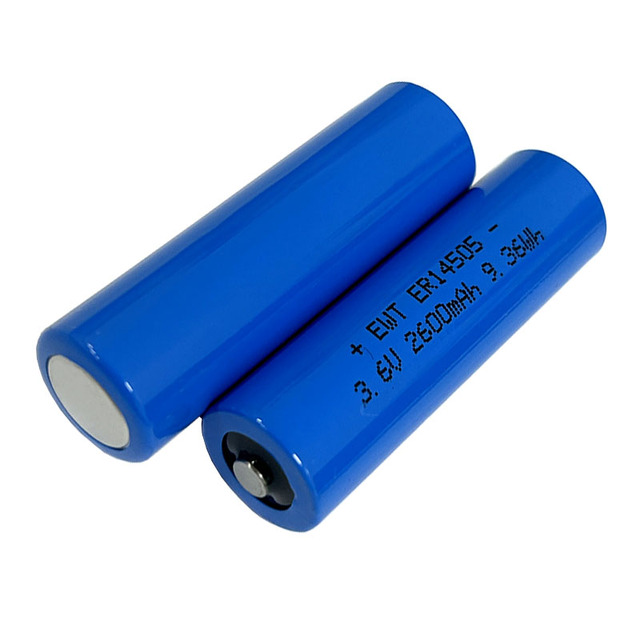 Li-SOCl2 Battery AA Size ER14505 3.6V 2600mAh High Capacity Lithium Metal Battery 10 Years Shelf Life for LoT, Smart Meter
