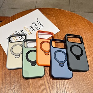 เคสโทรศัพท์แม่เหล็กแบบ Color Block สำหรับ iPhone 18 17 16 15 14 13 Pro Max 3 in 1 พร้อมขาตั้งแบบหมุนได้ ป้องกันแรงกระแทก ผิวด้าน ฝาหลังโทรศัพท์มือถือ - Product Image 6