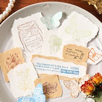 16 tampons d'encre à l'huile de couleur dans une boîte métallique pour les arts créatifs et l'artisanat, les tampons DIY, les journaux en papier, le scrapbooking et l'impression de cartes