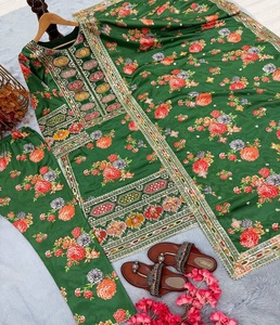 Stylish <b>Women</b> Faux Georgette Kurta <b>Suit</b> with Digital Print Dupatta Pant <b>3</b> <b>Piece</b> Outfit Indian Ethnic Festive Wear Elegant Dress - Product Image 2