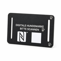 Étiquette NFC en silicone personnalisée NTAG213 avec code QR pour l'identification des chiens et des chats, gestion anti-perte des animaux et contrôle d'accès