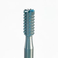 SUPER Q 34 Fraise rotative à coupe transversale cylindrique plate, queue de 2,35 mm, en acier d'outillage trempé, lot de 6 pièces, pour façonnage de sertis de bijoux et surfaces de roulements