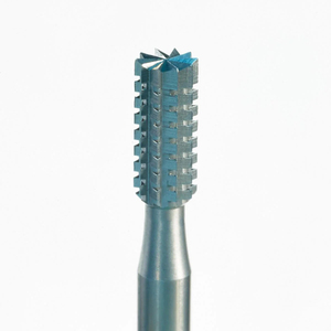 SUPER Q 34 Flat Cylinder <b>Cross</b> Cut Rotary Bur 2.35mm Shank Tool Steel 6Pcs for Jewelry Bezel Shaping Bearing Surface Refining - Product Image 2