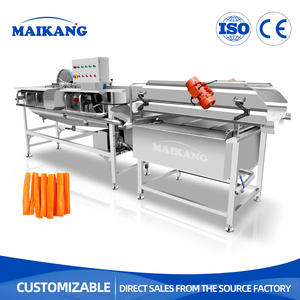 Máquina de lavado de ensaladas de corte fresco con deshidratador vibratorio; Línea de limpieza suave de acero inoxidable SUS304 para rúcula, lechuga y hojas pequeñas - Product Image 5