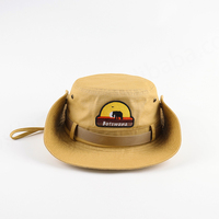 Sombrero de Pescador de Ala Ancha de Nailon con Logotipo de Dibujos Animados Bordado Personalizado de Alta Calidad, para Ciclismo al Aire Libre, Uso Diario, Protección Solar