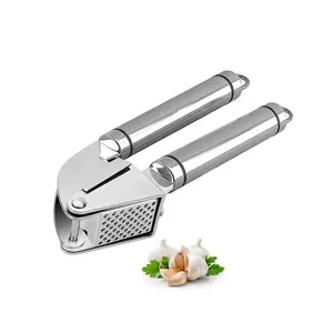 Accesorios de cocina la prensa de ajo rallador de acero inoxidable picadora y Crusher con silicona de pelador, fácil de limpiar