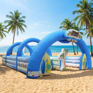 CE PVC Inflatable Obstacle Course And Beach Racetrack Outdoor Sports Game for Adults Kids Beach Party Carnival - Product Image 1