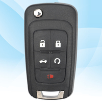 Coque de clé de voiture universelle MS à 5 boutons pour Chevrolet Coque de télécommande de remplacement pour véhicule RC Smart Auto Flip Coque de porte-clés vierge