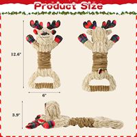 Noël coton chien jouet en vrac renne élastique ajouter interactif remorqueur-de-guerre grinçant papier froissé jouets cadeaux pour chiens en Stock