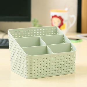 Plastik 5 Gitter Kosmetischer Grobes Schreibwaren Und Verschiedenes Das Trapezformigen Escritorio Aufbewahrungskorb Sortiert - Product Image 2