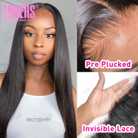Perruque de Gros Pré-Épilée HD Frontale en Dentelle 100% Cheveux Humains Vierge Bruts, Perruque Frontale en Dentelle 360 Sans Colle, Perruques Complètes en Dentelle 13x6 Cheveux Humains