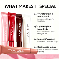Gloss à lèvres 5 couleurs, effet repulpant, hydratant, waterproof, non collant, couvrance intense, nourrissant en profondeur, couleur vive, brillance des lèvres
