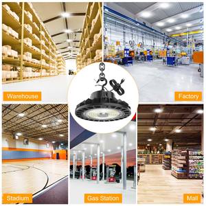 Éclairage industriel pour haut-<span class=keywords><strong>bay</strong></span> 240W/150W/200W, UFO commercial, SMD3030, dimmable, contrôle par capteur, atelier, entrepôt, aluminium - Product Image 2