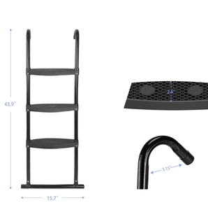 Escalera Universal de 3 Peldaños para <span class=keywords><strong>Trampolín</strong></span> Infantil, con Peldaños Anchos Antideslizantes, Suave y Segura, Capacidad de 220 Libras - Product Image 2