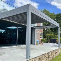 Pergolas Bioclimatiques en Alliage d'Aluminium pour Jardin, Terrasse Extérieure, Patio, Auvent Rétractable, Véranda, Gazebo, Chapiteau