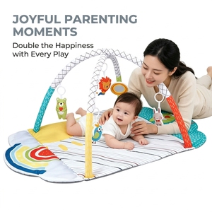 <span class=keywords><strong>Tapis</strong></span> <span class=keywords><strong>de</strong></span> jeu doux pour bébé avec arche amovible, matériaux rembourrés sécurisés, support pour le temps sur le ventre, jouets suspendus pour le développement des nouveau-nés et nourrissons - Product Image 2