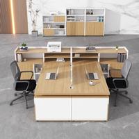 Chaise de bureau moderne de luxe pour deux personnes Simple Double poste du personnel pour les gestionnaires superviseurs panneau pour le bureau financier