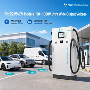 Nueva Estación de Carga Rápida TELD 80 DC 380V con Doble Conector para Vehículos Eléctricos, Solución de Carga Comercial GB/T, Blanca, China/Shandong - Product Image 2