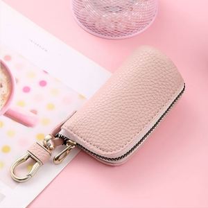 Estuche multifunción de cuero PU para llaves, protector de llaves de auto con cremallera, estuche portátil para llaves de coche. - Product Image 3