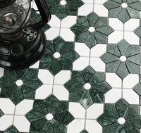 Carreaux de mosaïque en pierre de marbre naturel moderne fleur décoration murale et sol pour chambre cuisine salle de bain hôtel dosseret