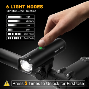 Lumières <span class=keywords><strong>de</strong></span> vélo LED, lumière avant <span class=keywords><strong>de</strong></span> vélo sportive, lumières avant pour vélo, phare pour vélo 22H IP66 - Product Image 1