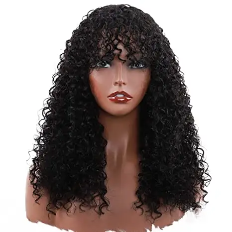 Curly Bang Bob wig 100% human hair wigs from Brazilian