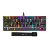 Ajazz NK61 Wired Gaming Keyboard Rainbow Light 60% Mini Portable Computer Compact Gamer Keyboard Red Switch Gaming Keyboard