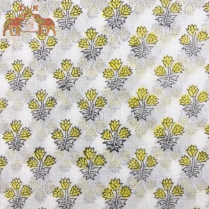 ผ้าวอยซ์เนื้อนุ่มสำหรับผู้หญิงผ้าฝ้ายพิมพ์ลายบล็อกด้วยมือ - Product Image 5