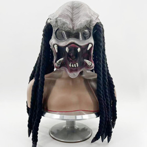 Masque en latex <span class=keywords><strong>Alien</strong></span> <span class=keywords><strong>vs</strong></span> <span class=keywords><strong>Predator</strong></span> pour Halloween transfrontalier, casque effrayant de <span class=keywords><strong>Predator</strong></span> pour fête et jeu de rôle - Product Image 1