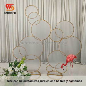 LEDA Outdoor Wedding Circle Combination Metal <b>Backdrop</b> <b>Stand</b> Round Arch for Party <b>Backdrop</b> Decoration - Product Image 2