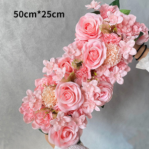 Decoración Floral de Lujo Hecha a Mano con Seda para Bodas, Mezcla de Rosas, Peonías e <span class=keywords><strong>Hortensias</strong></span>, para Puertas y Ventanas Arqueadas, Ideal para Halloween - Product Image 2