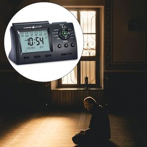 Đồng Hồ Để Bàn Azan Hồi Giáo Với Đồng Hồ Báo Thức Adhan Cho Tất Cả Các Thành Phố Đồng Hồ Azan Hồi Giáo Thời Gian Cầu Nguyện Lịch Nhiệt Độ Hướng Qibla - Product Image 5