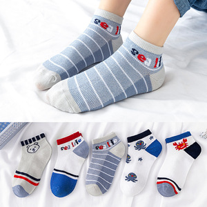 Calcetines de barco 2025 venta al por mayor moda nuevos calcetines de tubo de malla de verano en dibujos animados niños niño niñas calcetines de barco transpirables - Product Image 2