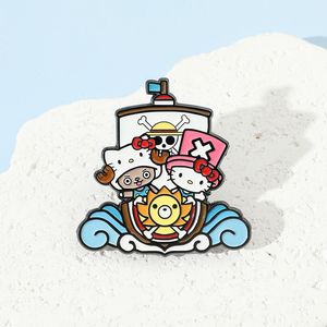 Pins de revers en émail de grande taille, de haute qualité, en métal, sur le thème de <span class=keywords><strong>One</strong></span> <span class=keywords><strong>Piece</strong></span> <span class=keywords><strong>Wanted</strong></span> Luffy <span class=keywords><strong>Zoro</strong></span>, pour collection de souvenirs et badges de dessins animés - Product Image 3