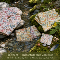 Tissu 100% Coton Imprimé Forêt et Champignons, Sergé 40S, Écologique, Motif Papillon, pour Literie et Décoration de Cabane